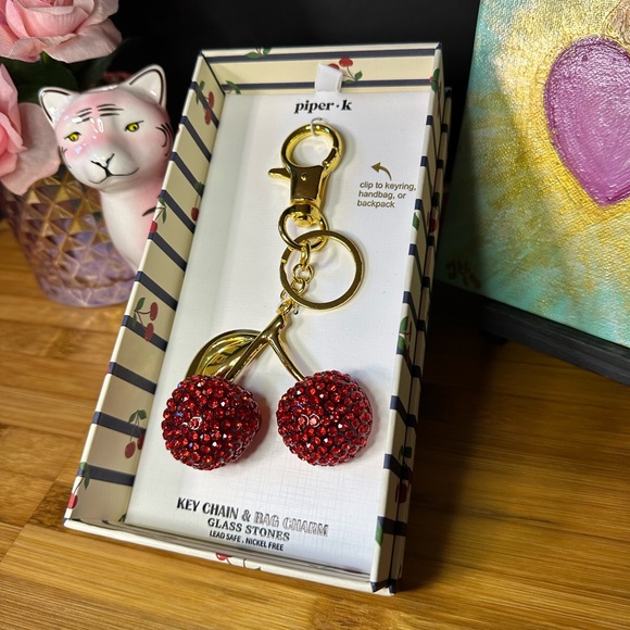 Piper K Cherry Keychain & Bag Charm π - Picture 10 of 10